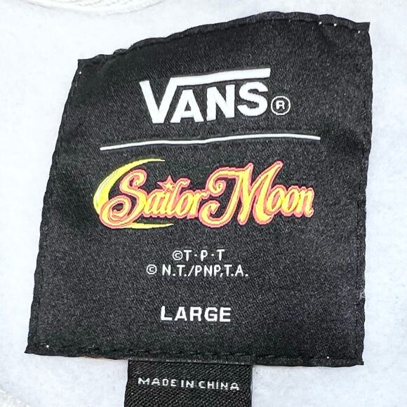 Vans x Pretty Guardian Sailor Moon Crewneck Sweater Large White Pullover New - Picture 5 of 6